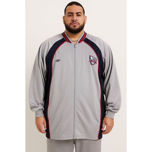 Vintage NBA New Jersey NETS Reebok Warmup Jacket Sz 2XL Basketball Fans Apparel - Picture 13 of 13